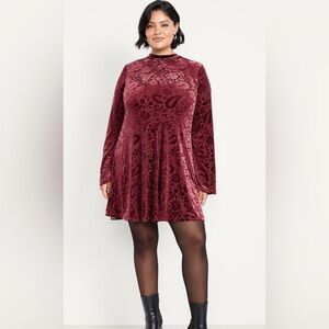Old Navy Velvet Burgundy Dress